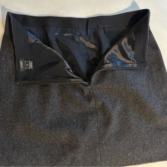 J. Crew Charcoal Gray Wool Blend Skirt Size 8 - Picture 6 of 11